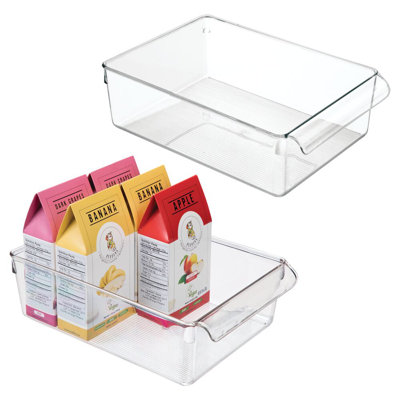 Bac de rangement pour réfrigérateur iDesign avec poignée - plateau de réfrigérateur pour les collations, les viandes et les fromages