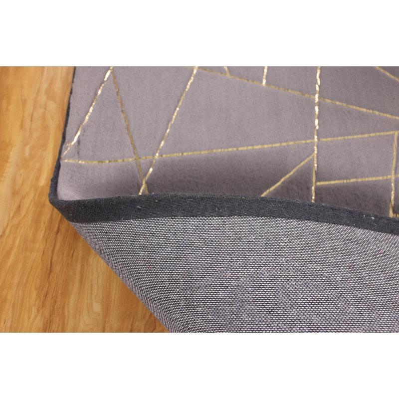 Bondfield Faux Fur Geometric Indoor Rug