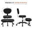 Fauteuil ergonomique recouvert de tissu à hauteur réglable de 25,8 po Olamide-130495933