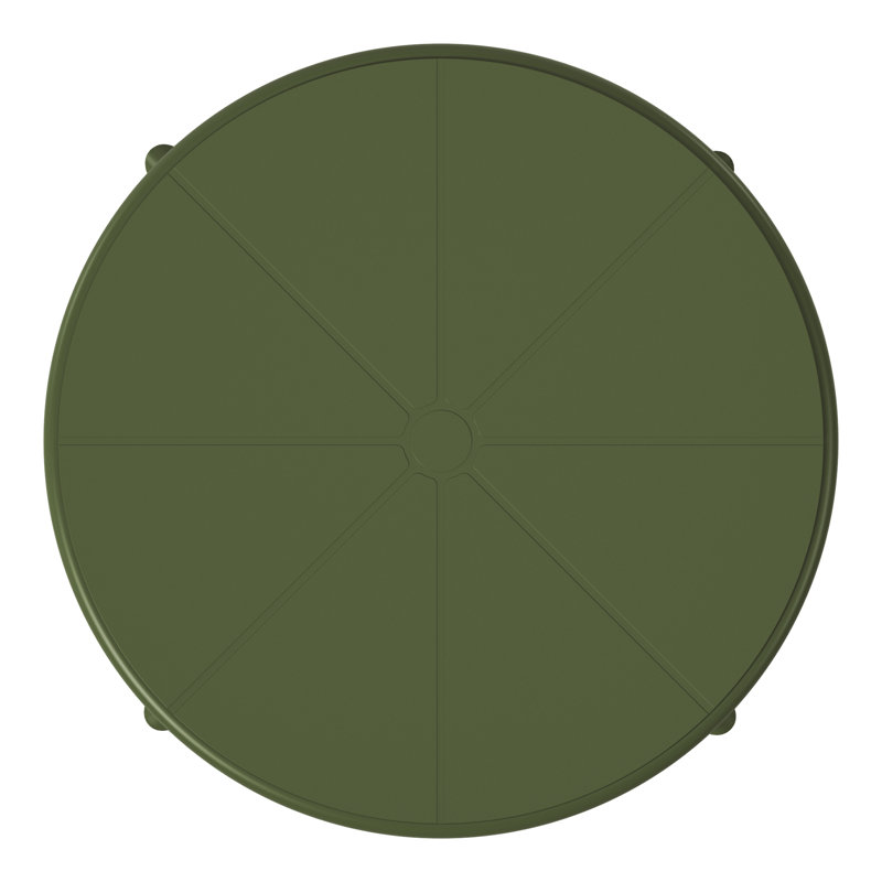 Delron Round Patio Dining Table, Green