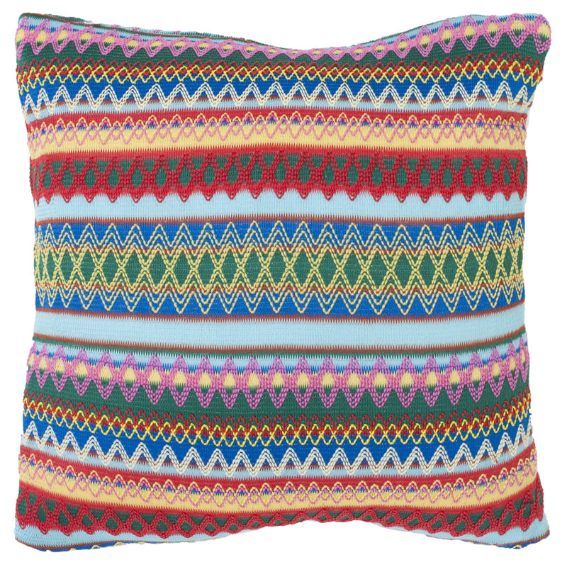 Mckenzie Burst Throw Pillow, 22" x 22", Blue