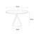 Walnut+Black Round Solid Wood Dining table-976494564