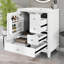30" Bathroom Vanity With Sink, Free Standing Single Basin Vanity Set With One Door And Three Drawers, Solid Wood Storage Cabinet-12630542