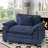 49.5'' W Oversized Premium Chenille Armchair And A Half With Accent Pillow & Removable Cushions-823925342