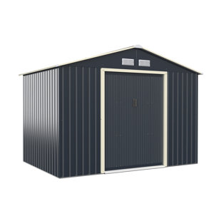9 ft. W x 6 ft. D Galvanized Steel Storage Shed