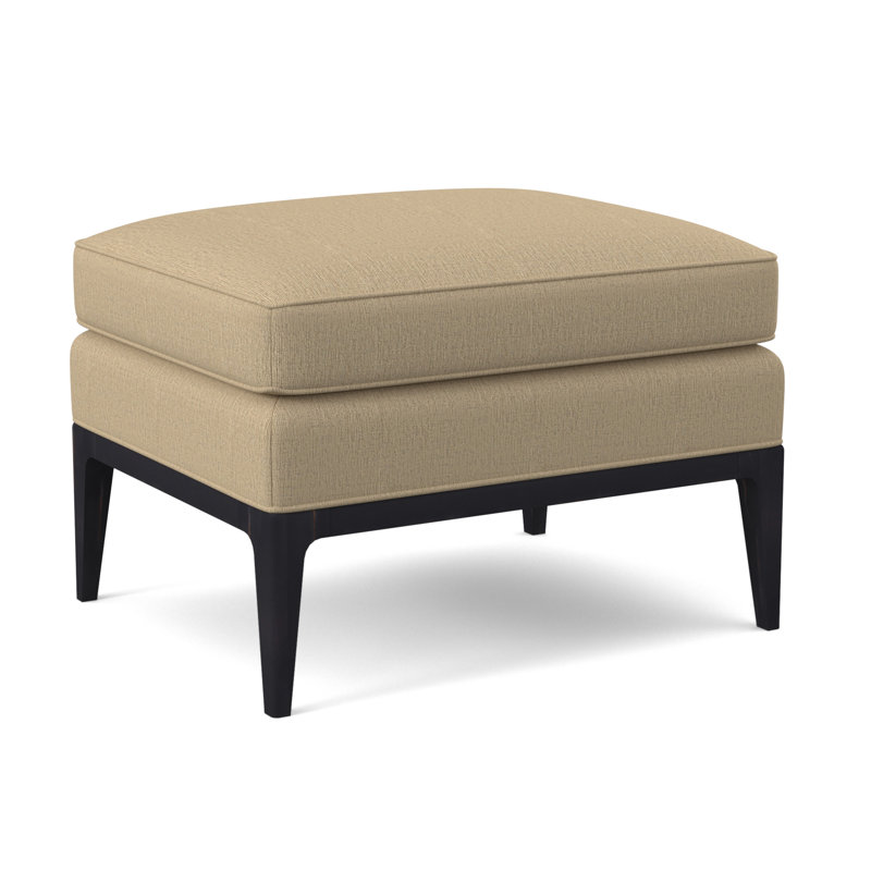 Claxton Ottoman, Chartres Pebble, Vintage Ebony
