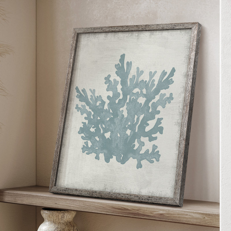 Coral Oasis I, reproduction encadrée - bois massif 49598, H 15 po x l 12 po