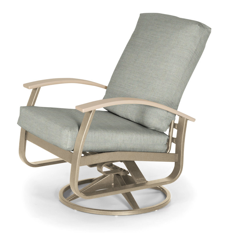 Belle Isle Outdoor Swivel Lounge Chair, Canvas Granite Sunbrella® Canvas, Gloss White, White P50