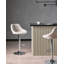Swivel Upholstered Adjustable Height Counter Stool with Metal Frame-553395773