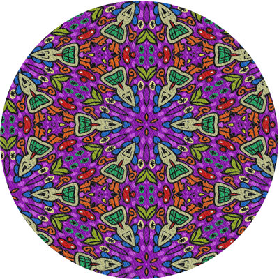 Violet/rouge/vert Tapis décoratif