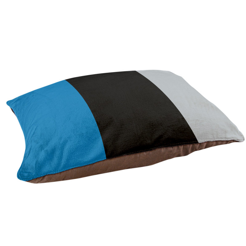 Oreiller Oklahoma, Très grand (l 50 po x P 40 po x H 7 po), Bleu / noir / argent