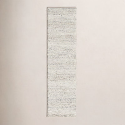 Zekia Beige Gray Flatweave Wool Rug