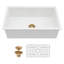 30-Inch Undermount Single Bowl Ceramic Kitchen Sink With Dual Mount Design And Deep Basin
