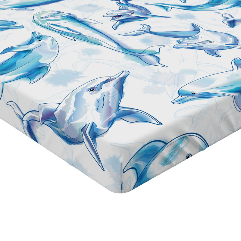 Drap-housse Ambesonne Ocean Life, Drap-housse de taille simple