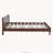 Solid Pine Queen Size Bed, Dark Walnut-1654718217