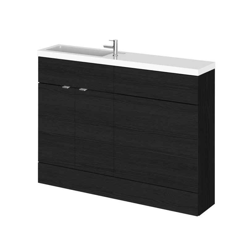 Caillen 1200mm Single Bathroom Vanity with Polymarble Basin, Charcoal Black