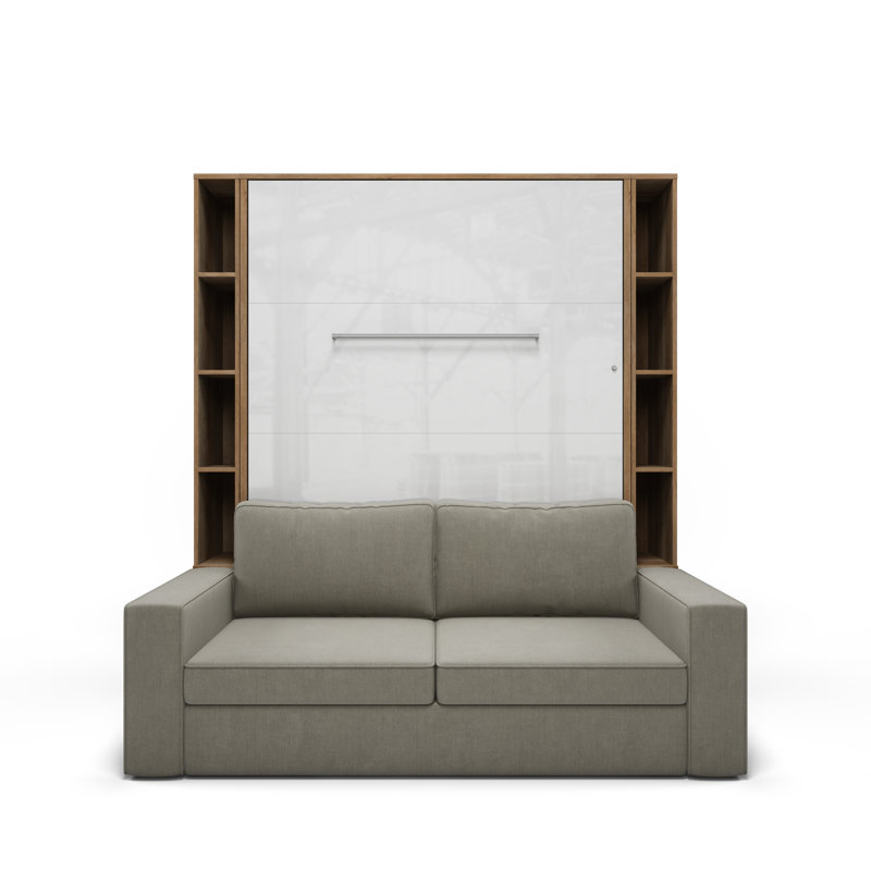 Charvis Upholstered EU Double - 140 X 200 Cm Bed, Brown/White/Sand