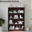 Bibliothèque pour bibliothèque de bureau à 4 tablettes de 48 pouces de hauteur pour bibliothèque de salon moderne à 4 niveaux