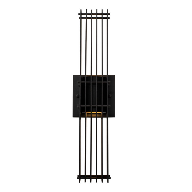 Applique murale d'extérieur noir mat Drew 1 LT Kalco