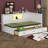 L-Shaped Bed Frame With Drawer And Bookcase, Corner Bed Wooden Captain Bed With Led Downlight And USB Port-1370168249