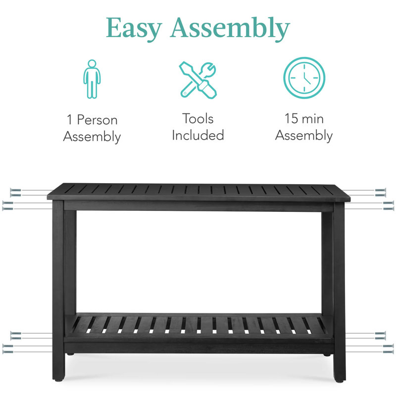 Wooden Console Table, Black