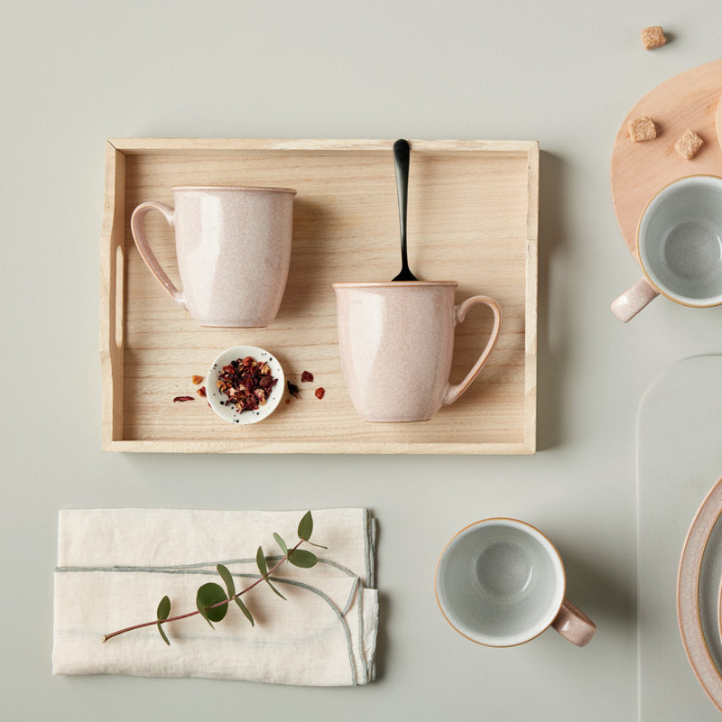 Denby Elements Mugs, Sorbet Pink