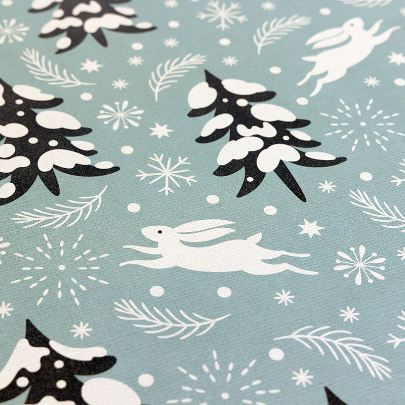 Tapis anti-fatigue Happy Feet Holiday Snow Bunnies 22 "x32", Rectangle 1 pi 10 po x 2 pi 8 po