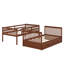 Lits superposés avec 2 tiroirs de rangement, structure en bois massif, échelle et barrière de sécurité - conception convertible-114346438-114346439