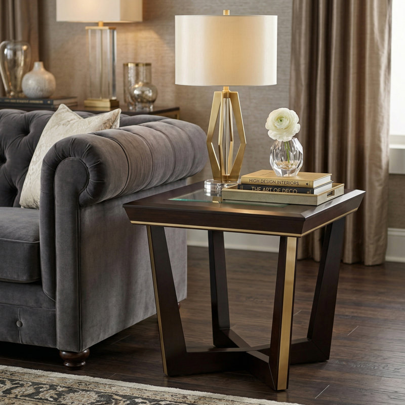 Belmont Place End Table - Espresso