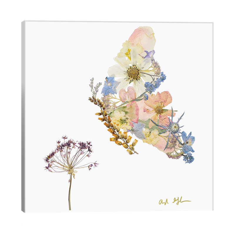 Butterfly by Oxeye Floral Co - No Frame Giclee Art Print on Canvas, 45.72 cm H x 45.72 cm W x 1.91 cm D