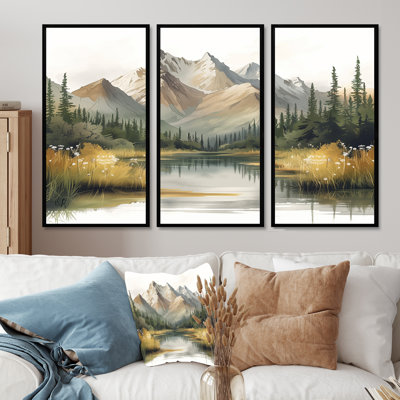 Alaska Winter River Into Denali National Park II - Alaska Wall Art Living Room Set