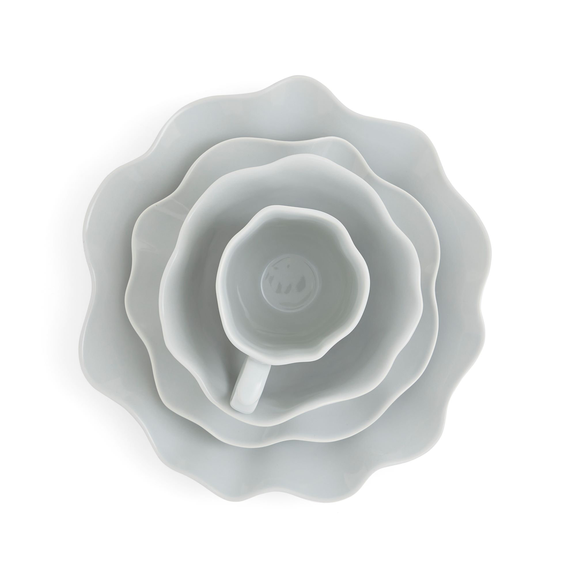 Portmeirion Sophie Conran 4-Piece Floret, Gray