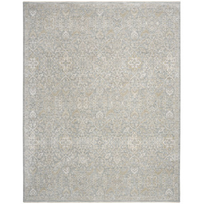 Greenes 9'3" x 12'7" Blue Silver Vintage Indoor Rug