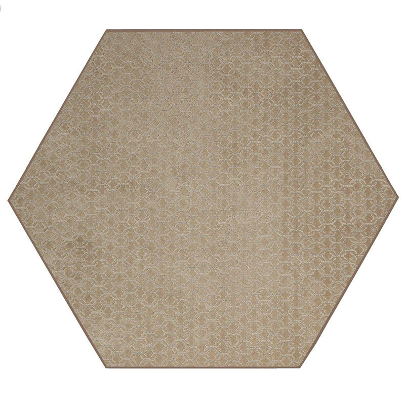 Tapis valide sur mesure - brun, Hexagone 5 pi
