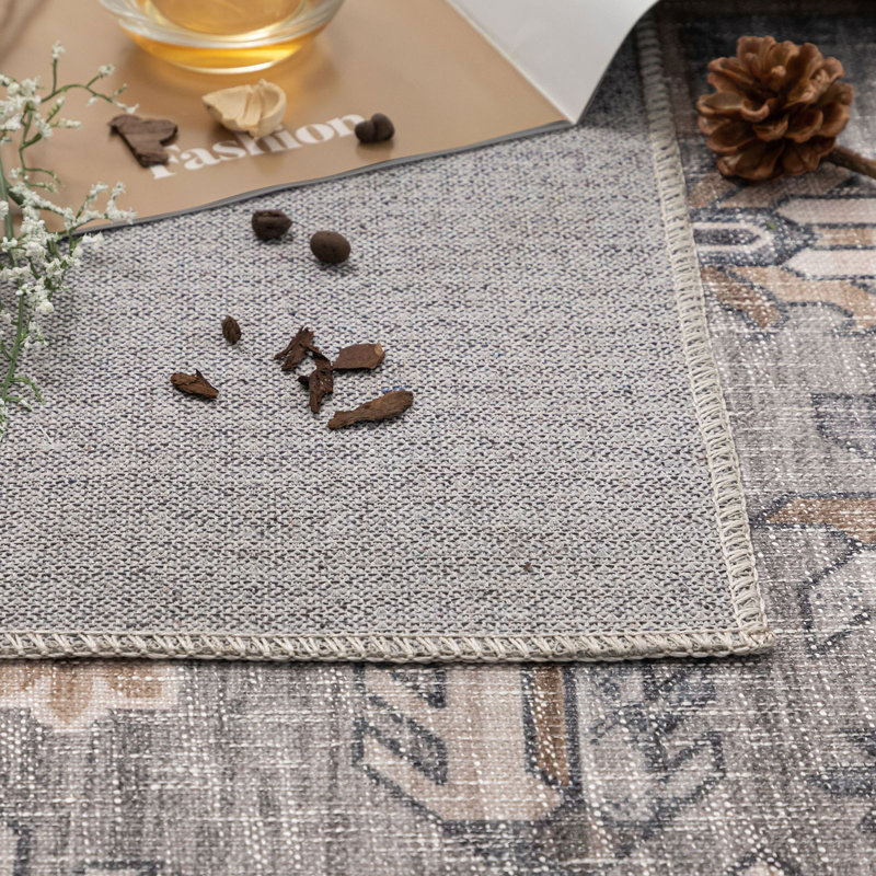 Tapis antidérapant Piny, Tapis de couloir 2 pi 6 po x 9 pi