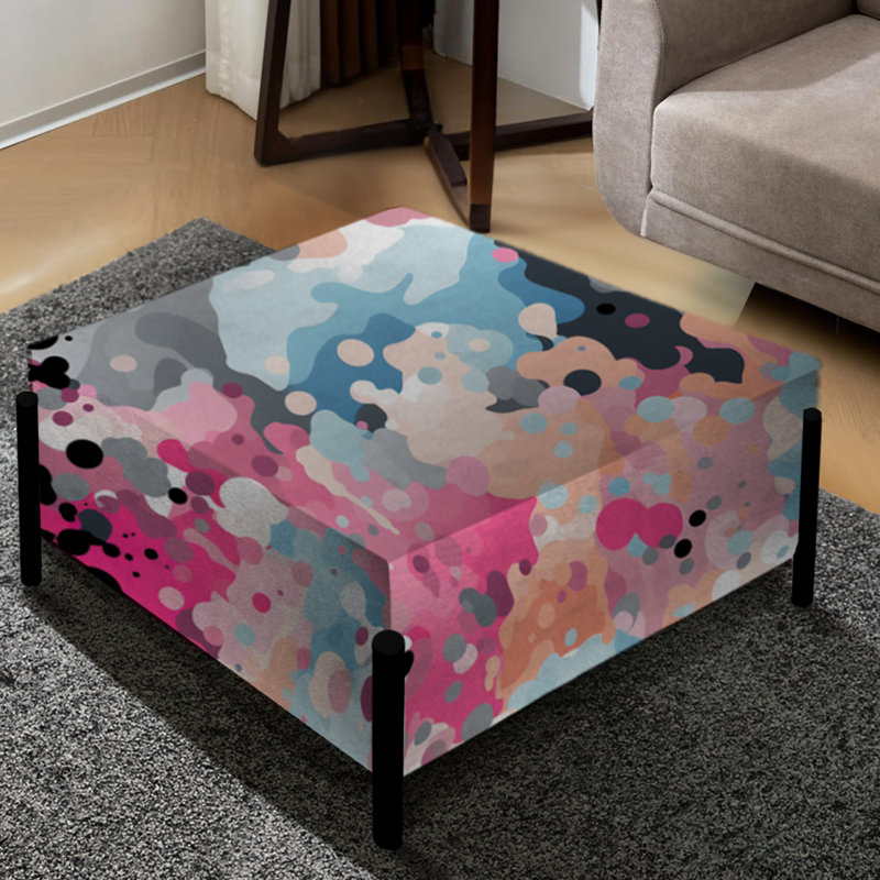 Grand repose-pieds carré rose Fusion Ideational
