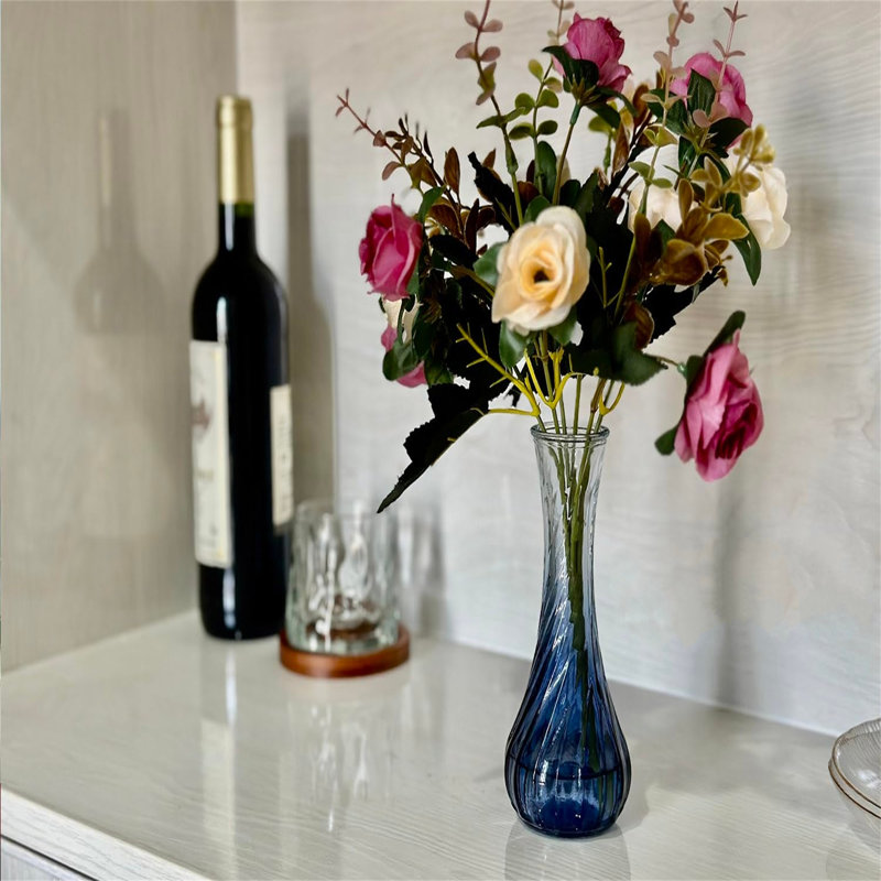 Dalyah Glass Floor Vase, Blue