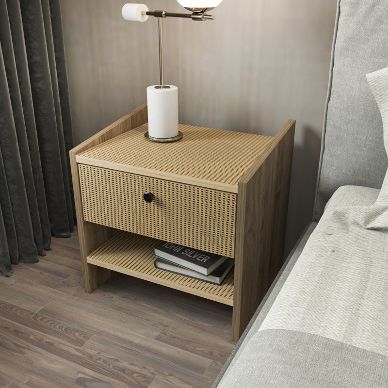 Berlin 1 Drawer Bedside Table, Oak
