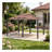 Rectangular Outdoor Gazebo with Canopy, Curtains, and Steel Frame, Khaki