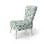 Chaise rembourrée moderne - Fauteuil Ikat vert sauge-320353927
