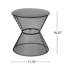 Table d'appoint chic en fer noir mat, aspect maille Breezy, 18,01 po Profondeur x largeur 18,64 po - tendance et polyvalent, structure en fer, finition, po