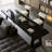 Black Rectangular Solid Wood Writing desk-1372483384