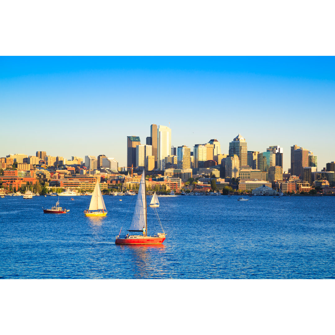 Boote auf dem Lake Union, Seattle von Espiegle - Drucken