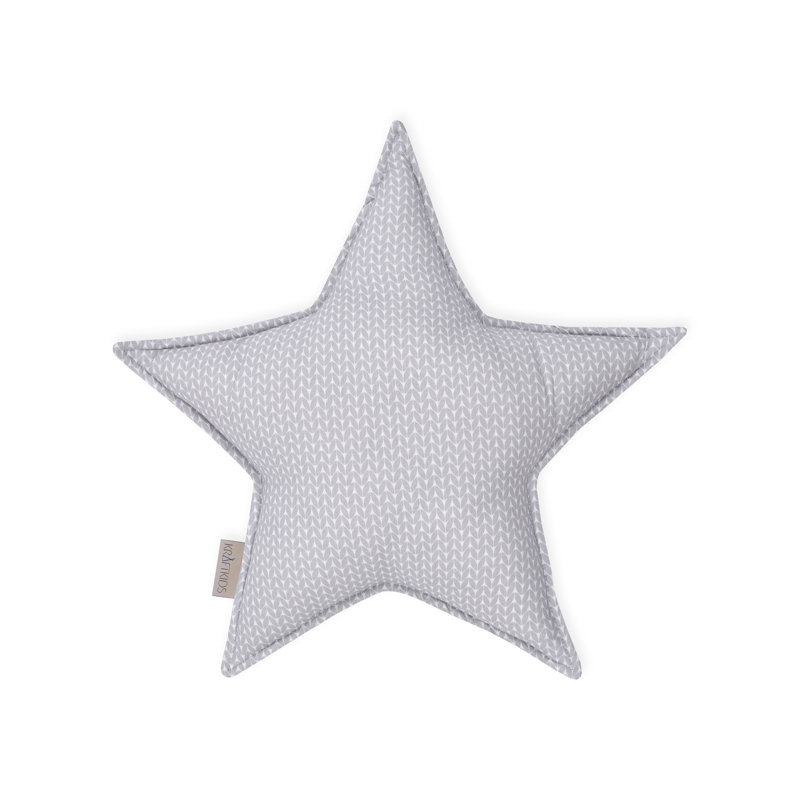 Kleine Blätter Geometric Novelty Cushion, Light Grey