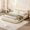 Cadre de lit moderne pour chambre à coucher, chambre d'amis, lit plateforme tapissier 1Pc