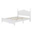 Structure de lit plateforme, lit plateforme de style rétro avec support en lattes de bois-1859241486