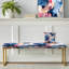 Banc rembourré camouflage doré-135649690