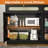 59.84 inch Black Rattan Buffet Sideboard Cabinet with 4 Doors & 2 Drawers - Adjustable Shelf Farmhouse Storage Cabinet for Dining Room, Living Room, Kitchen & Hallway-1928886301