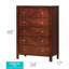 Commode 5 tiroirs, armoire de rangement pour la chambre à coucher du salon-983224751