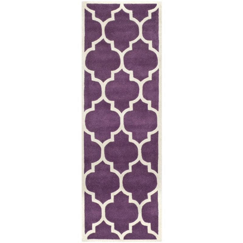 Carolene Hand Tufted Wool Geometric Rug, Runner 2'3" x 9'